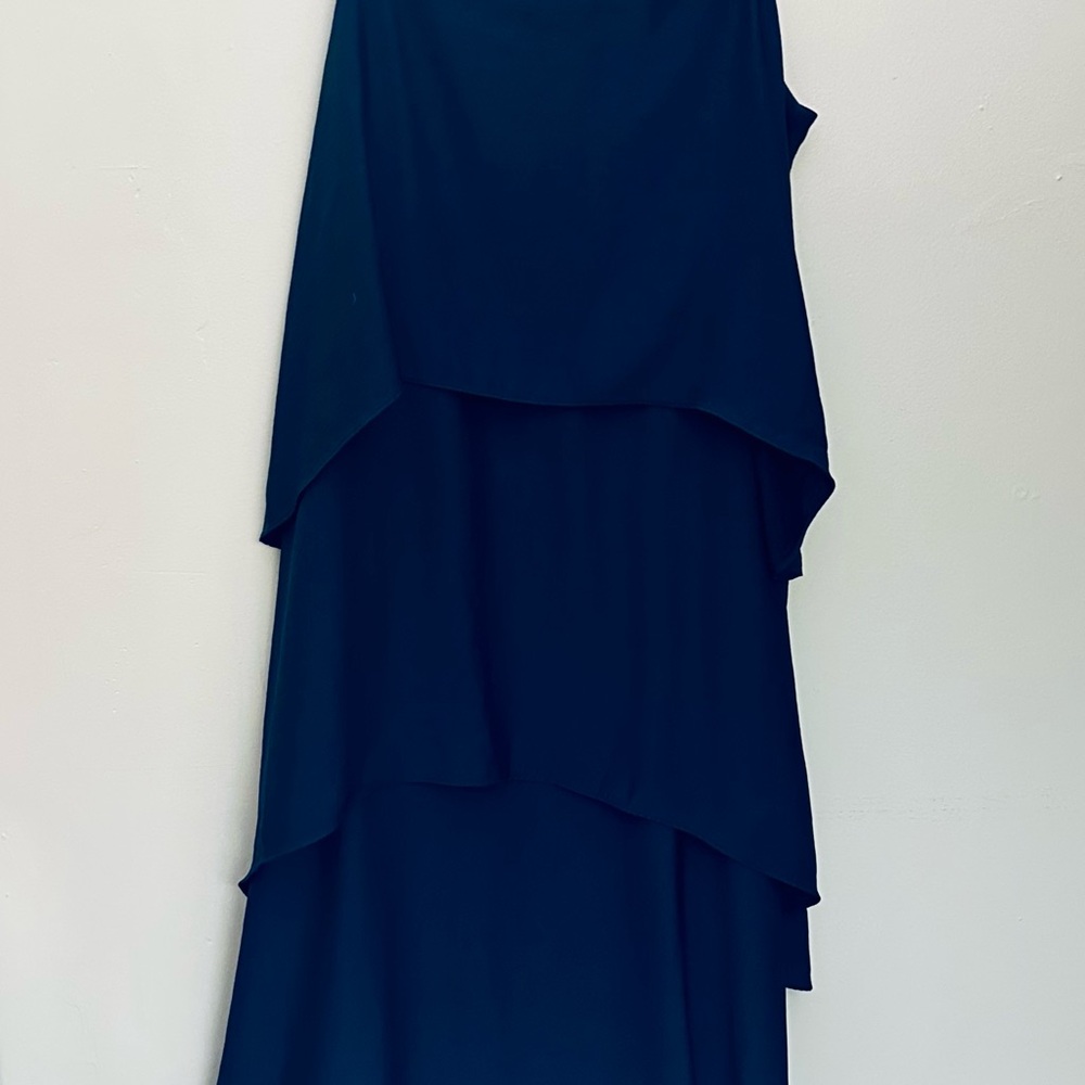 Elegant J. Crew Navy Blue Layered Dress